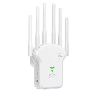 300Mbps Wireless WiFi Repeater Range Extender Internet  Amplifier with 6 Antennas Long Range Network Router for Home and Office