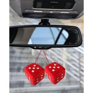 Front Mirror Hanging Perfume Air Freshener Dice red