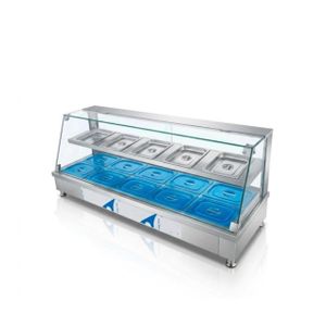 Commercial 12 Plan Electric Food Display Warmer/ Stainless Steel Bain Marie/ Glass Display Case, 2- Tier Hot Food Buffet Warmer 