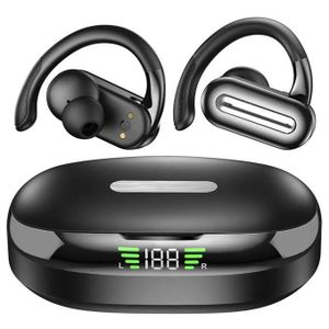 AUDANCE Wireless Bluetooth Earbuds with Powerbank & Ear Hook – Active Noise Cancelling Earbud Earpiece with Mic, Deep Bass Headphones, LED Display Waterproof TWS Earpiece for Samsung & Earpods for Android Phones/iPhone (Audance SP-36)