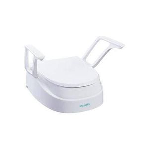 Upgraded 4 Inch D Raised Toilet Seat Elevated Raiser with Cover