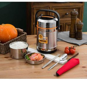 Double Layers Stainless Steel Lunch Box Food Flask 1.3L