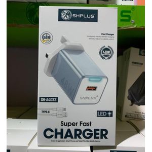 SHPLUS Super Fast Charger(Model:SH-A4023)USB port to Type C cable.