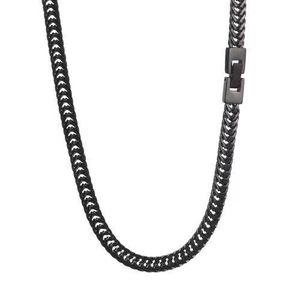 ONIBENZ Matte Black Franco Chain Necklace - 66cm (26 Inch) - Premium 316L Stainless Steel - Men's/Women's Unisex Jewelry
