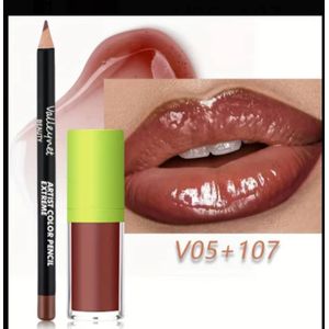 color nude Lip Liner+Lip Oil Set Lip Combo Waterproof Lip Liner Makeup