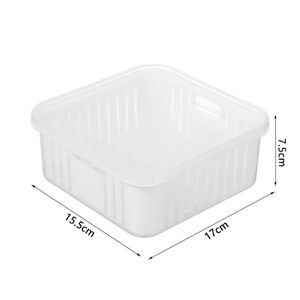 Refrigerator Storage Box 4/6 Grid Food Vegetable Fruit Storage Box Fridge  Organizer Drain Basket Meat Onion Ginger Clear Crisper