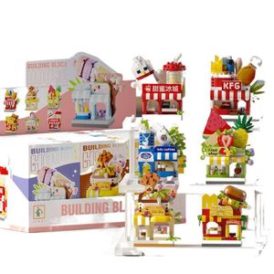Mini Street View Building Blocks Set, DIY City Shop Nano Bricks, Educational Assembly Toy for Kids, Creative Gift for Boys Girls