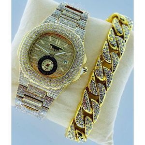 Keep Moving Stone Iced Men's Wristwatch 