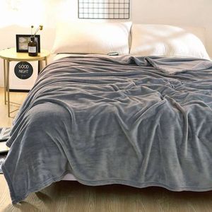 Flannel Blanket Bed Sheet/Comforter-(Gray)