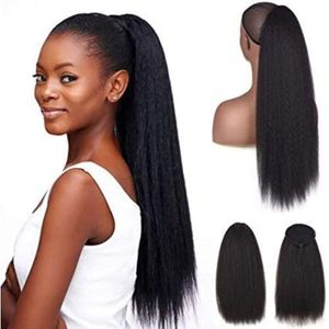 Drawstring Ponytail Extension Afro Kinky Straight Wig