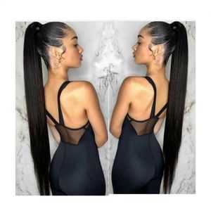 30" Straight Ponytail With Drawstring