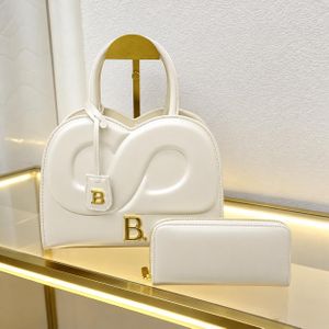 Handbag WHITE CLASSIC LEATHER  BAG WITH PURSE