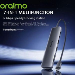 Oraimo Power-Trans USB-C Hub 4K HD Display 5Gbps 7-in-1 Multi-Functional Laptop Adapter Docking-Station