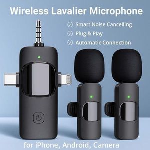 Mic addigoes Wireless Microphone for iPhone, Android, Camera, iPad - 3 in 1 Dual Professional Lavalier Mini with USB C, Plug-Play for Video Recording, YouTube, TikTok