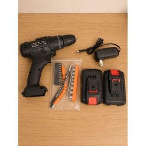 Cordless Electric Drill Driver Set with 2 Rechargeable Lithium Batteries, Variable Speed Power Screwdriver, Forward & Reverse Rotation, Adjustable Torque, LED Work Light, Drill Bits, Socket Set, Flexible Extension Shaft and Carry Case for Home DIY Repairs