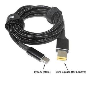 PD 100W 18.5-20V Square Tip To USB-C Cable For Lenovo