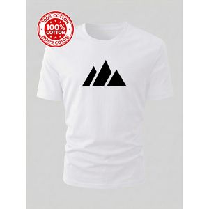 100% Cotton Summer Mens Short Sleeve T Shirts Easy Versatile