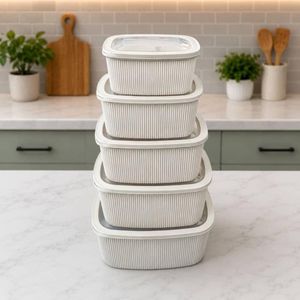 5 in 1 silicon cover food storage set 