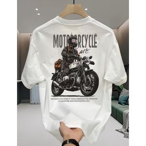 Avengers Motorcycle Crew Neck T-shirt-White