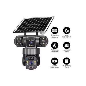 V380 8MP TRIPLE LENS PTZ SOLAR CAMERA