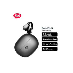 Itel TWS BudsFit 5 Earbuds C-Bridge Design OWS Earpods Buds Fit 5 Space Grey