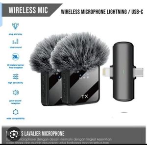 F15-2 Wireless Chest Lavalier Microphone, Two Transmitters With Furry Windscreens And A Receiver