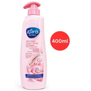 Karis Vitamin B3 Even Tone Skin Brightening Body Lotion with UV Protection, Vitamin C & E - 400ml