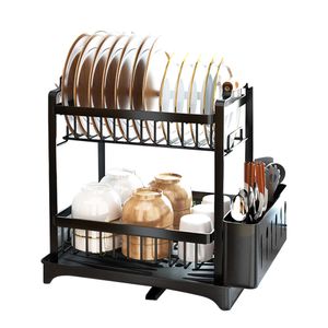 NEX 38 Black 2 Tier Stainless Steel Over The Sink Dish Drying Rack | 12 x 26 x 38 | Michaels