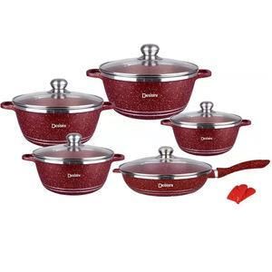Dessini 10 Pieces Non-stick Granite Stock Cookware Pot Set