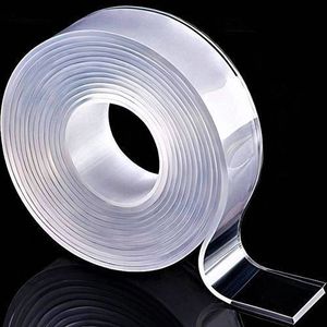 1/2/3/5M Nano Tape Double Sided Tape Transparent NoTrace Reusable  Waterproof Adhesive Tape Cleanable Home Appliance Kitchen Bathroom Supplies  Tapes