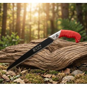 Curved Pruning Hand Saw 350mm for Wood & Branch Cutting, Garden Saw Tree Saw with Serrated Blade & Non-Slip Red Handle, Pull Saw for Pruning Trees, Shrubs, Firewood, Farm Clearing, Garden Work & Timber, Hand Tools