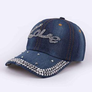 High Quality Denim stone design face cap 