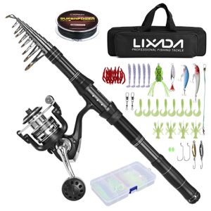 Lixada Fishing Rod Reel Combo Full Kit with 2.1m & 2.3m Telescopic