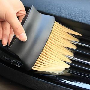 Car air outlet cleaning brush, dust removal brush, interior cleaning brush, yellow bristle brush, air conditioning fine seam dust cleaning soft bristle brush