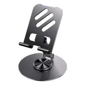360-degree Rotatable Foldable Metal Stand for Phones and Tablets with Heat Dissipation Function