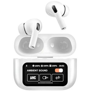 A9 Pro ANC/ENC Double Dark Noise Reduction Touch Control Screen Touch Display Control Case AirPods