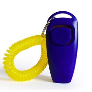 TD  Training Clicker & Whistle with Wrist Strap for Dogs & Cats Blue