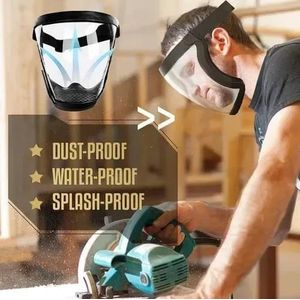 Anti-fog mask, plastic face shield (black)