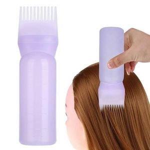 Plastic Hair Oil Applicator Bottle / Root Comb Hair Dye, Oil Applicator Bottle