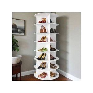 8 Layers - Rotating Shoe And Bag Rack