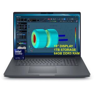 DELL PROMAX 18 PLUS MB18250 Intel® Core™ Ultra 9 64GB DDR5 RAM 1TB SSD 18" QHD+ Non-Touch Display NVIDIA® RTX™ PRO 3000 (Blackwell Generation), 12 GB GDDR7