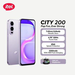itel City 200 4gb (Extended to 8gb Ram) 128gb Rom 5200mah Battery