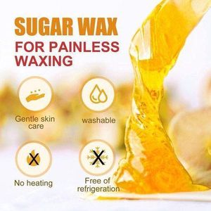 FAST ACTION Sugar WAX Cream, Gentle Wax Paste for Face, Legs & Bikini, PAINLESS HAIR REMOVAL FOR ALL SKIN TYPES, Smooth Skin Wax Cream for Women & Men, SALON-QUALITY Wax Paste for Smooth, Hair-Free Skin