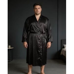 Luxury Men’s Satin Sleeping Robe – Soft Silky Nightwear, Lounge & Bath Robe with Waist Belt