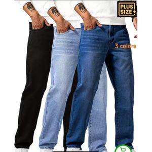 3in1 Quality New Denim Non-Fade Jeans For Men-Black,Blue And Sky-Blue