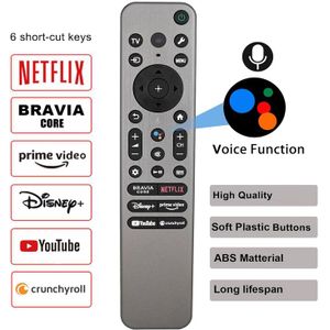 Sony  Bravia Smart TV Replacement Remote With Google 4K, QD-OLED, 4K Ultra HD, HDR LED OLED Smart TV Control (With Voice) & Backlit 