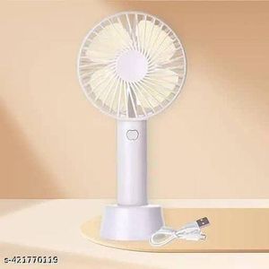 Portable Mini USB Rechargeable Hand Held Fan + Base