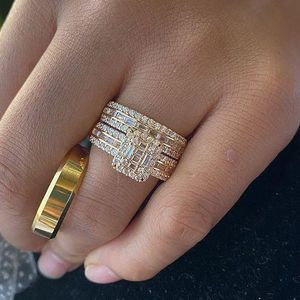 Original Non Fading Gold Wedding/Engagement/Promise Ring with a free gift