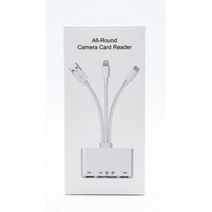Camera Card Reader Lightning+USB-C to SD/TF/USB for iPhone,Samsung,remdi,tecno All-Round