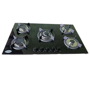 Kimax 5 Burner Tempered Glass Built-In Cooker Hob black